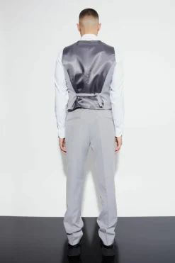 Outlet boohoo Slim Three Piece Suit grey