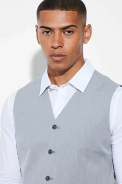 Outlet boohoo Slim Three Piece Suit grey