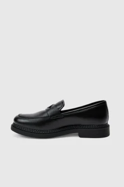 Discount boohooMAN Slip On Loafer With Man Branding In black