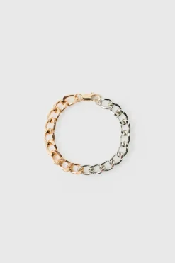 Online boohooMAN Spliced Bracelet silver