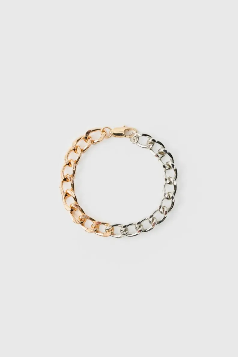 Online boohooMAN Spliced Bracelet silver