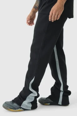 Flash Sale boohooMAN Stacked Fit Gusset Jogger black