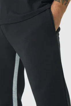 Flash Sale boohooMAN Stacked Fit Gusset Jogger black