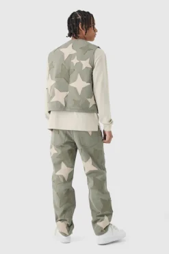 Discount boohoo Star Patchwork Applique Set khaki