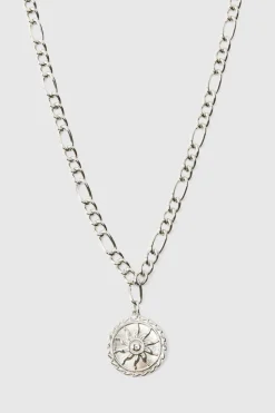 Sale boohooMAN Star Pendant Necklace In silver