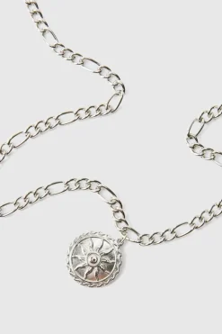 Sale boohooMAN Star Pendant Necklace In silver