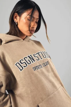 Cheap boohoo Dsgn Studio Applique Oversized Hoodie stone