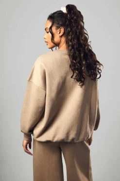 Outlet boohoo Dsgn Studio Applique Oversized Sweatshirt stone