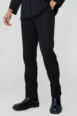 New boohoo Straight Fit Cross Applique Blazer & Trouser Suit black