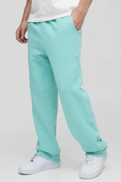 Flash Sale boohooMAN Straight Leg Distressed Washed Jogger blue
