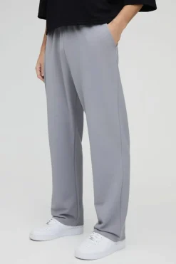 Cheap boohooMAN Straight Leg Jersey Twill Jogger grey