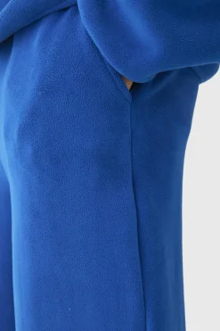 Best Sale boohooMAN Straight Polar Fleece Jogger cobalt