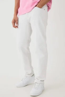 Outlet boohooMAN Straight Rigid Jean white