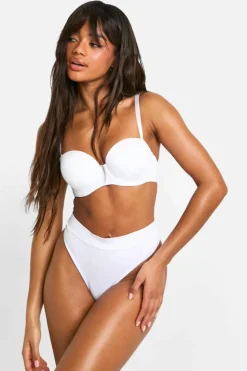 Flash Sale boohoo Super Push Up Strapless Bra white
