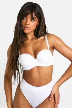 Flash Sale boohoo Super Push Up Strapless Bra white
