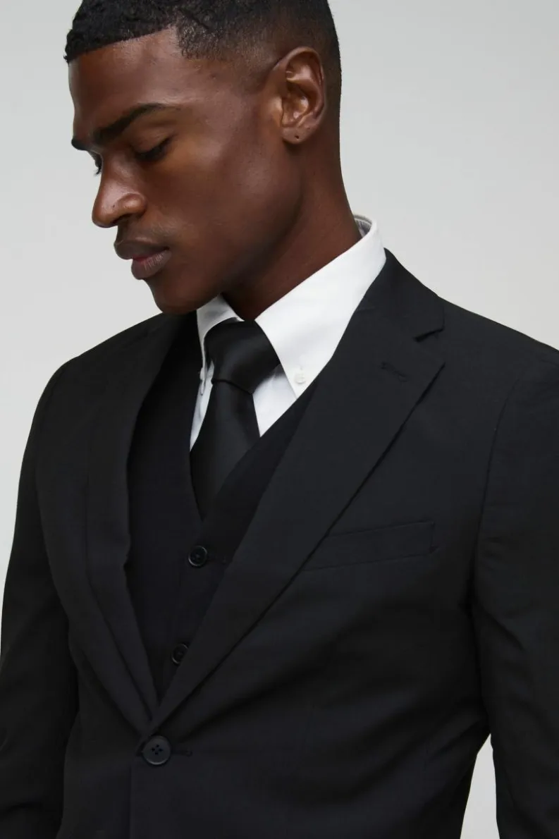 Best Sale boohoo Super Skinny Single Breasted Suit black