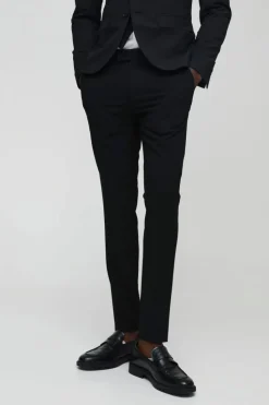 Sale boohooMAN Super Skinny Suit Trousers black