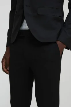 Sale boohooMAN Super Skinny Suit Trousers black