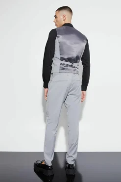 Cheap boohoo Super Skinny Core Suit grey