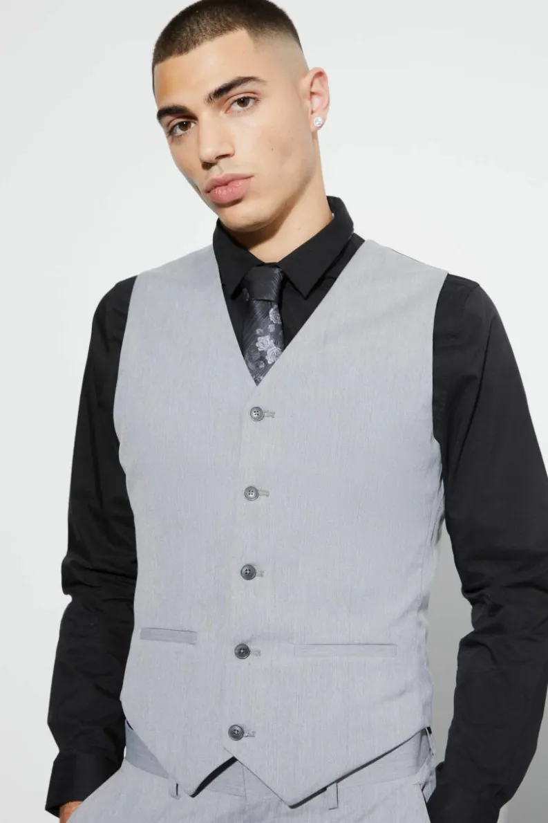 Cheap boohoo Super Skinny Core Suit grey