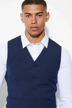 Discount boohoo Super Skinny Core Suit navy