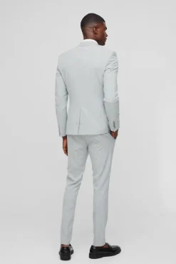 Outlet boohoo Super Skinny Single Breasted Suit grey