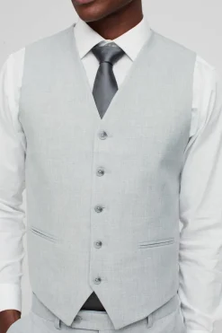 Cheap boohooMAN Super Skinny Waistcoat grey