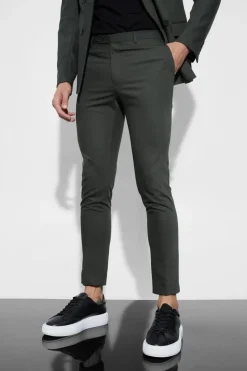 Outlet boohooMAN Super Skinny Trouser khaki