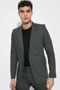 Fashion boohoo SUPER SKINNY PLAIN SUIT khaki