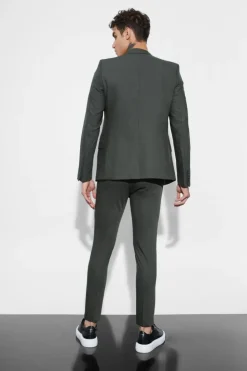 Fashion boohoo SUPER SKINNY PLAIN SUIT khaki