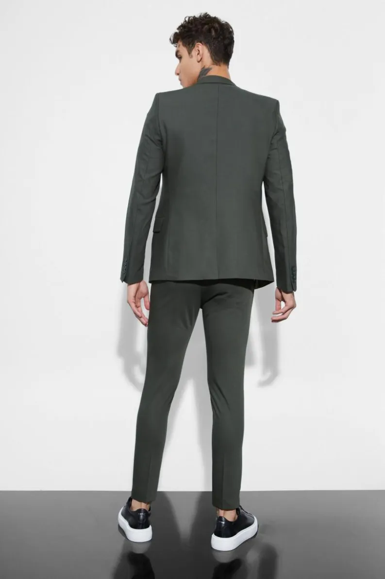 Fashion boohoo SUPER SKINNY PLAIN SUIT khaki