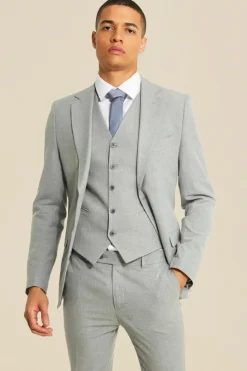 Best boohooMAN Super Skinny Single Breasted Suit Jacket grey