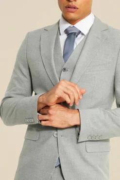 Best boohooMAN Super Skinny Single Breasted Suit Jacket grey