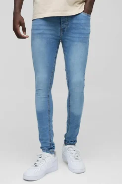 Store boohooMAN Super Skinny Stretch Jean light blue