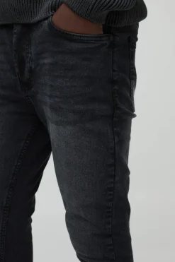 Best boohooMAN Super Skinny Stretch Jean washed black