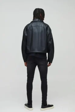 Cheap boohooMAN Super Skinny Stretch Jean washed black