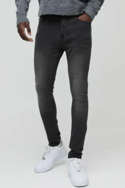 Store boohooMAN Super Skinny Stretch Jean charcoal