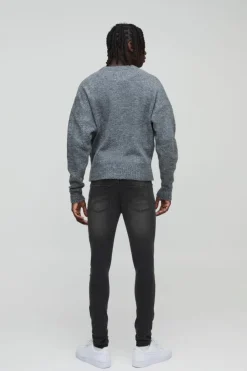 Store boohooMAN Super Skinny Stretch Jean charcoal