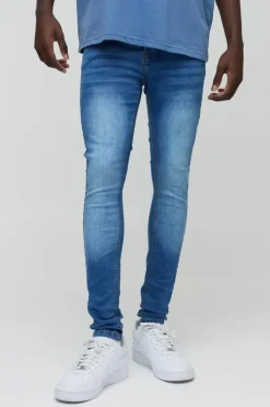 Outlet boohooMAN Super Skinny Stretch Jean In light blue