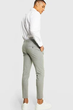 Discount boohooMAN Super Skinny Suit Trousers grey