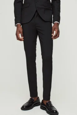 Discount boohooMAN Super Skinny Suit Trousers black