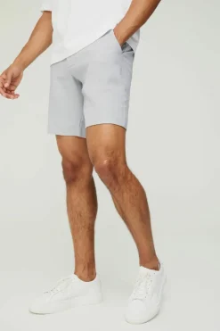 Online boohooMAN Tailored Marl Slim Fit Shorts grey