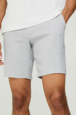 Online boohooMAN Tailored Marl Slim Fit Shorts grey