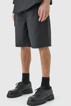 Shop boohooMAN Tailored Shorts black