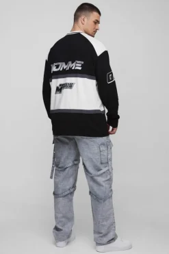 New boohooMAN Tall Acid Wash Strappy Relaxed Fit Cargo Trousers grey