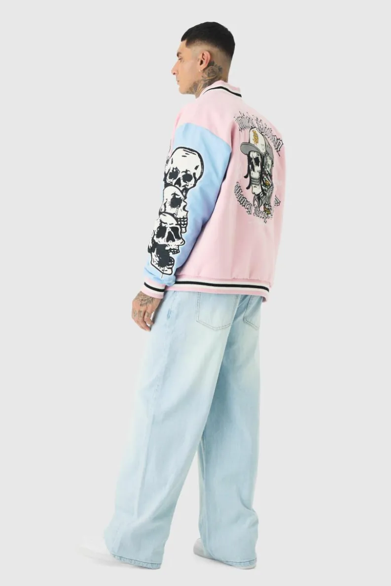 Discount boohooMAN Tall Baggy Fit Rigid Denim Jeans ice blue