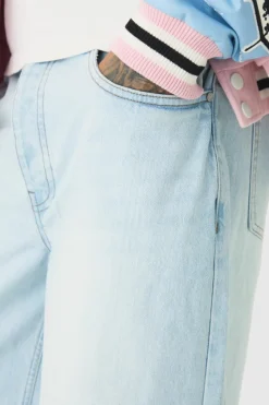 Discount boohooMAN Tall Baggy Fit Rigid Denim Jeans ice blue