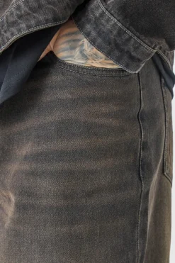 Cheap boohooMAN Tall Baggy Rigid Washed Jeans brown