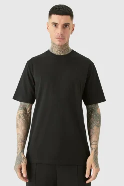 Fashion boohooMAN Tall Basic Crew Neck T-shirt black