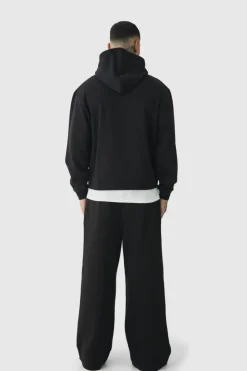 Clearance boohooMAN Tall Basic Extreme Wide Leg Jogger black